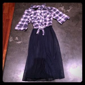 NWT pink and navy Speechless dress - size 16